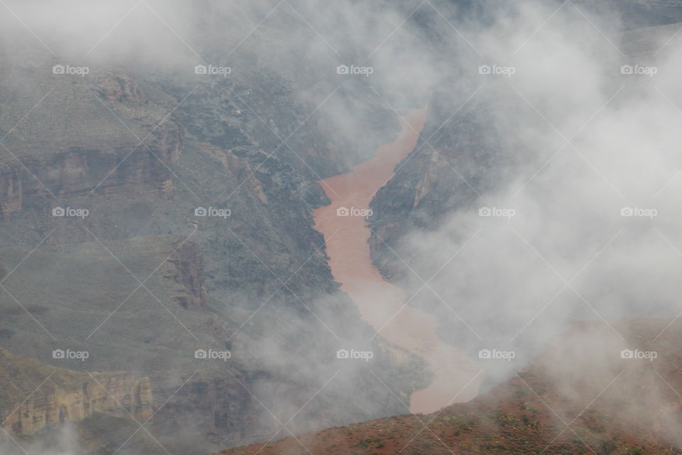 Colorado river inside the clouds