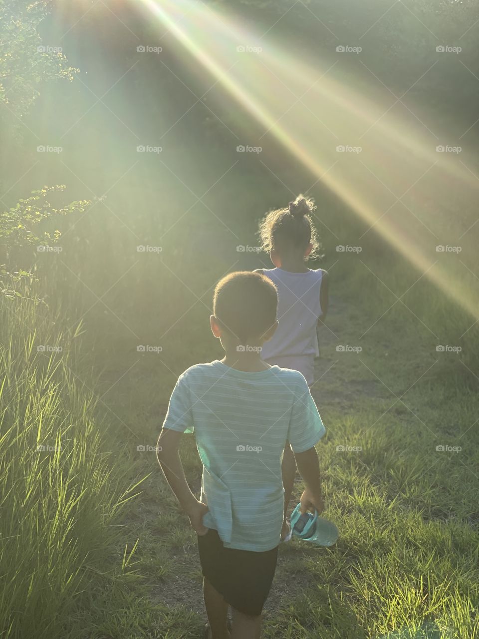 Hiking through the rays