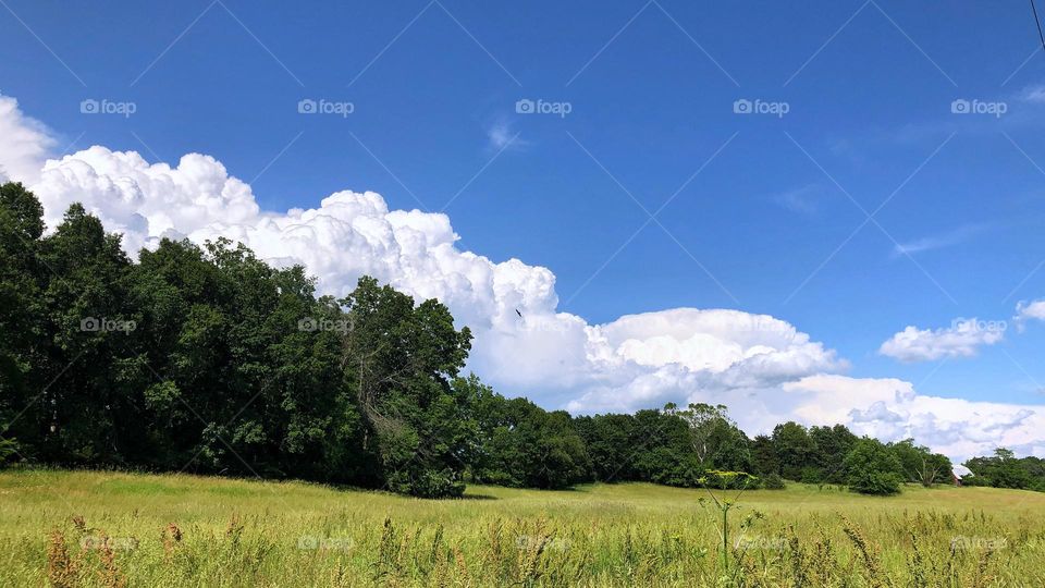 Landscape with clouds