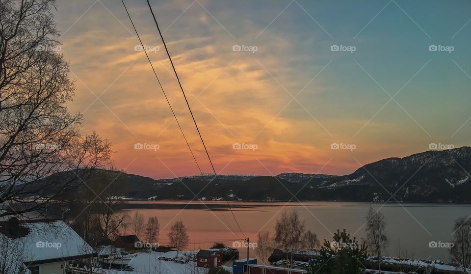 Norwegian morning here by the fjord 