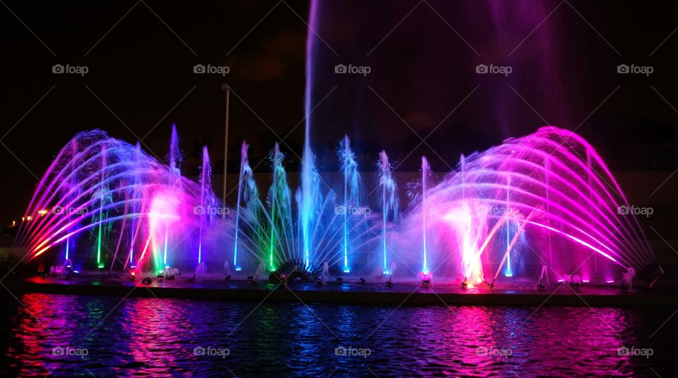 colorful fountain