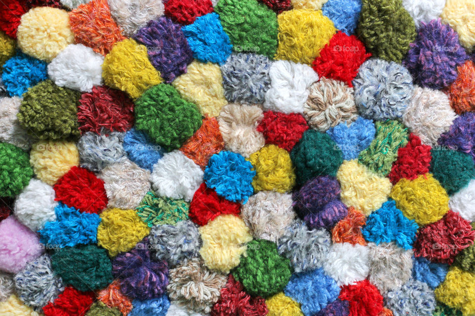 colorful wool balls texture