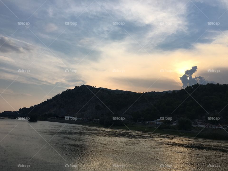 Sunset, Water, Beach, Landscape, No Person