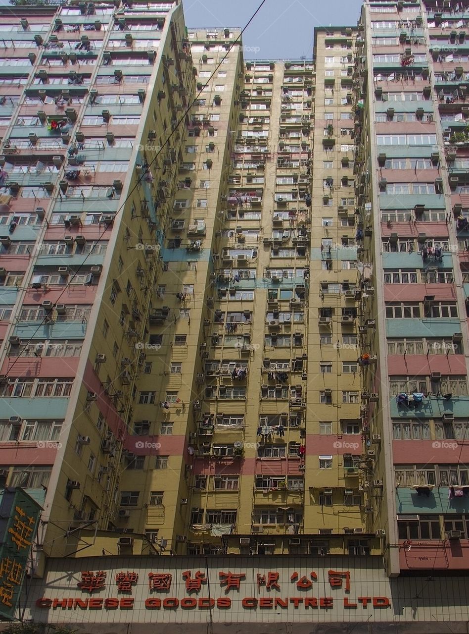 Old-style Hong Kong commercial building 