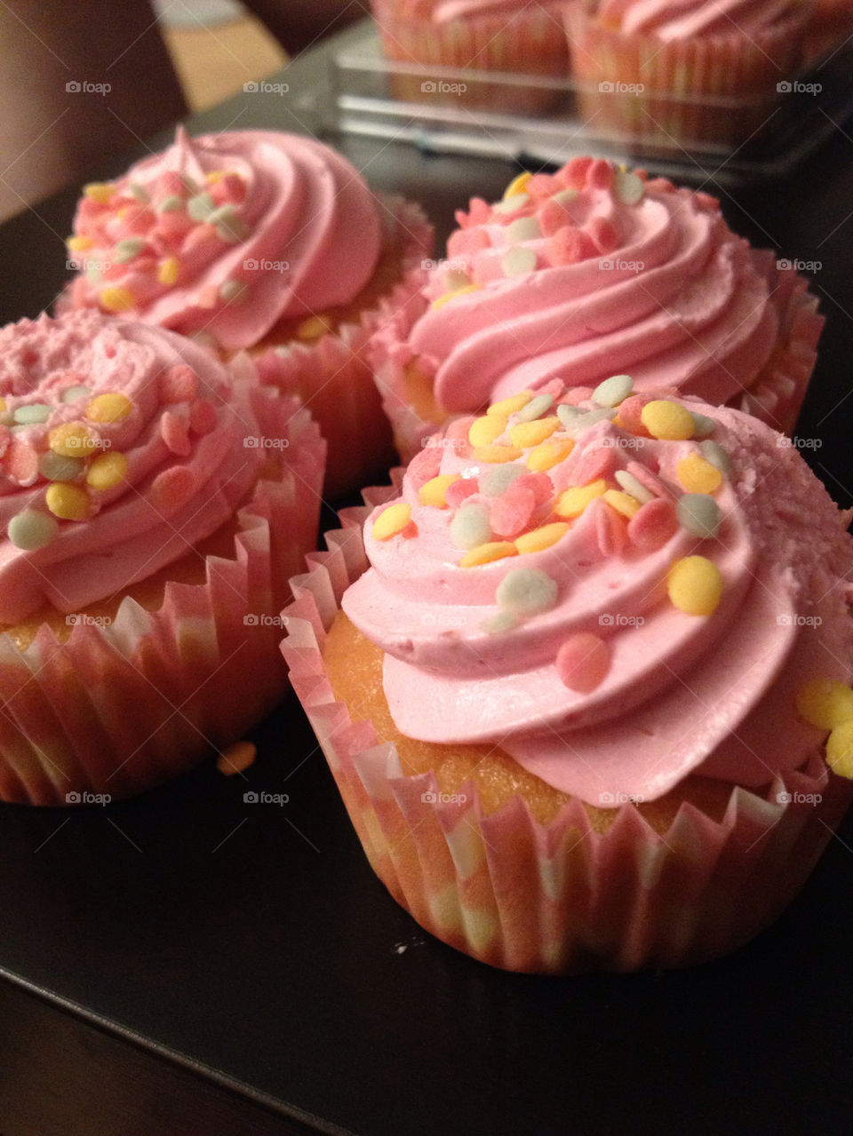 baking pink cupcakes sweet by leta