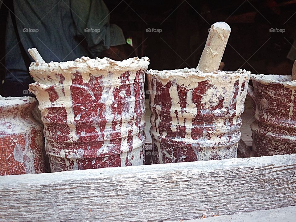 Tools of the trade on the window sill, Old Sturbridge Village, Massachusetts 