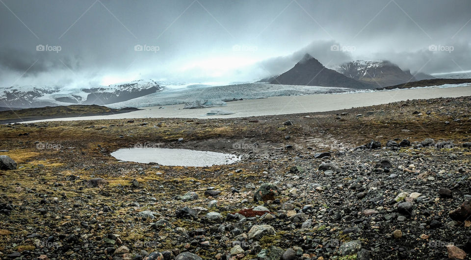 View of glacier iceland
