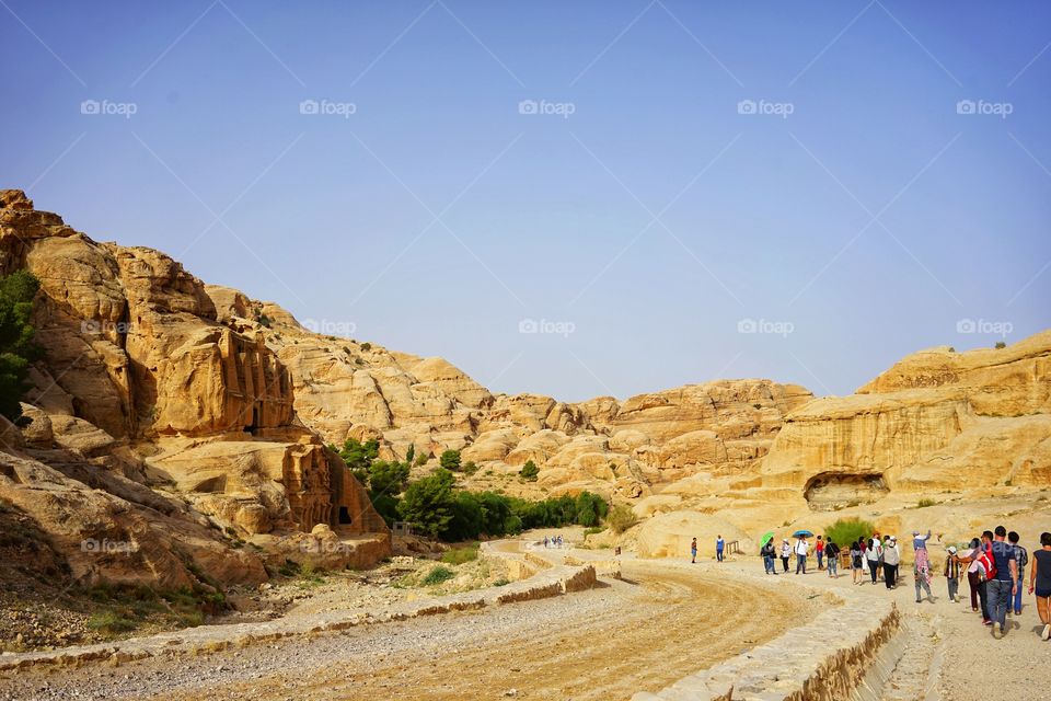 the way to the cliff of Petra, Jordan