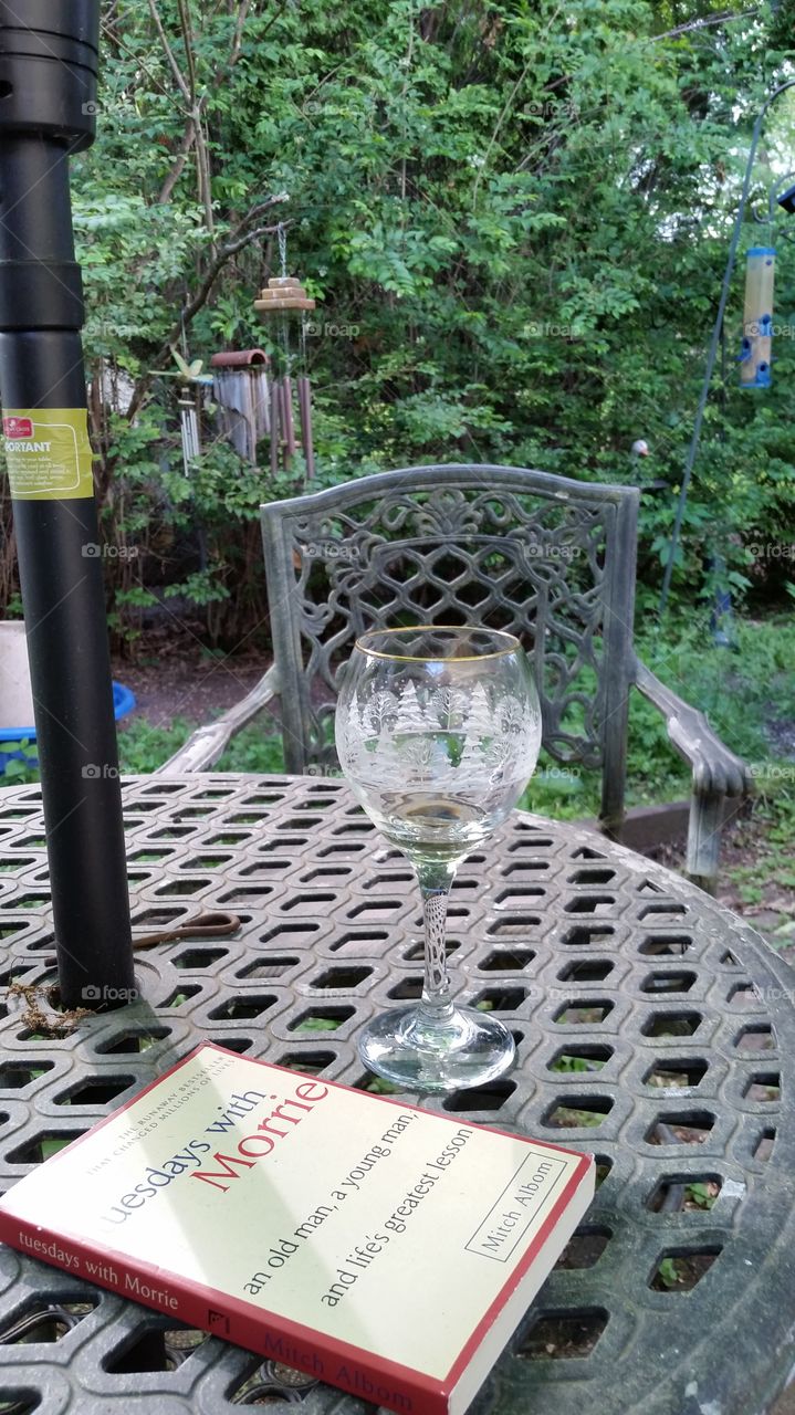 Summer wine on the patio