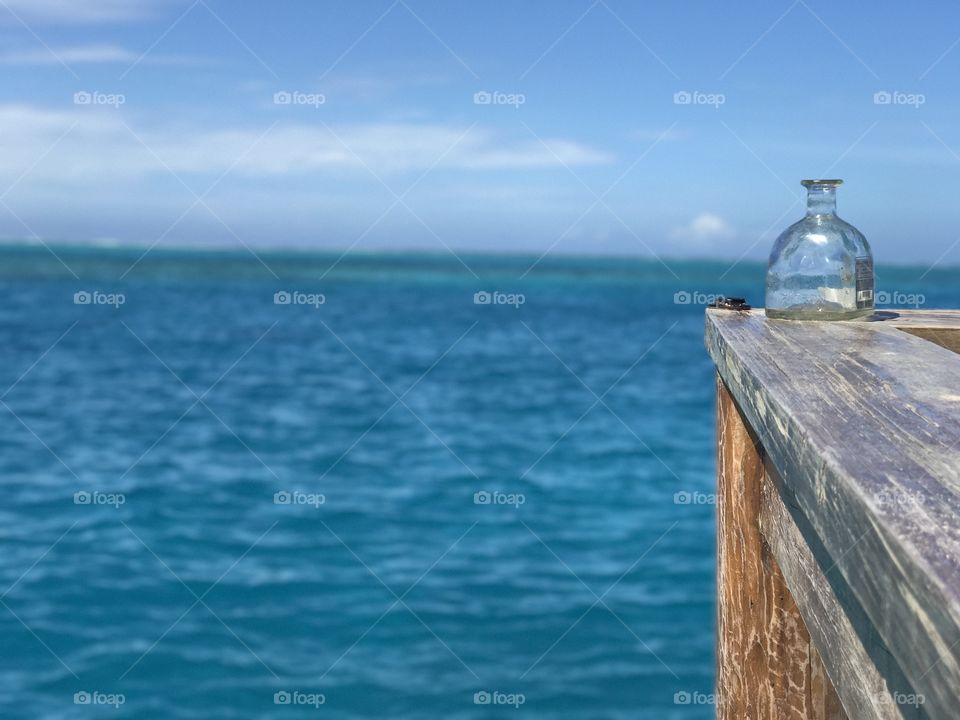 Drinks on a floating dock off the coast of Fiji? 