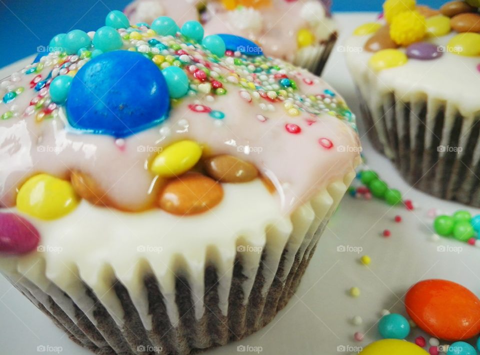 colorful cupcakes