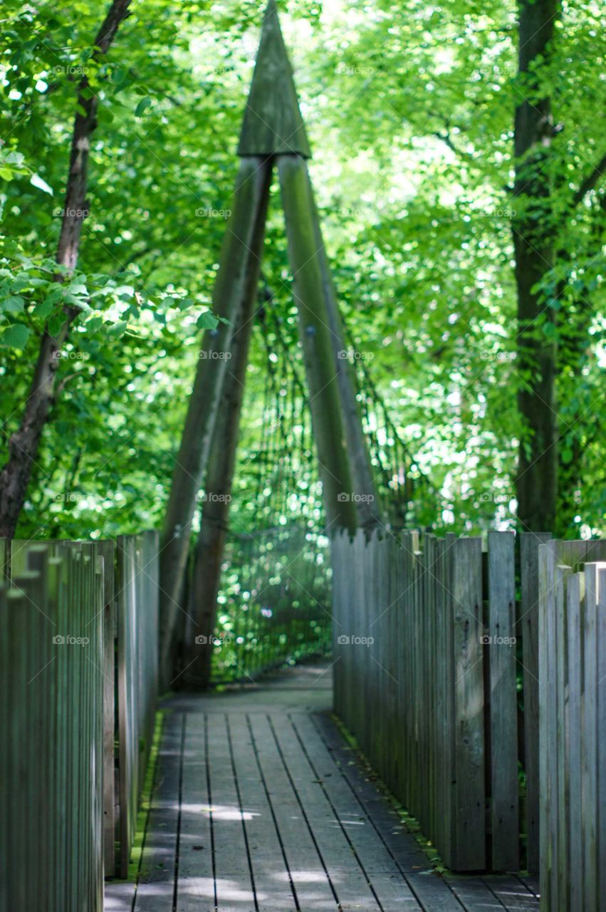 Entrance to a bridge