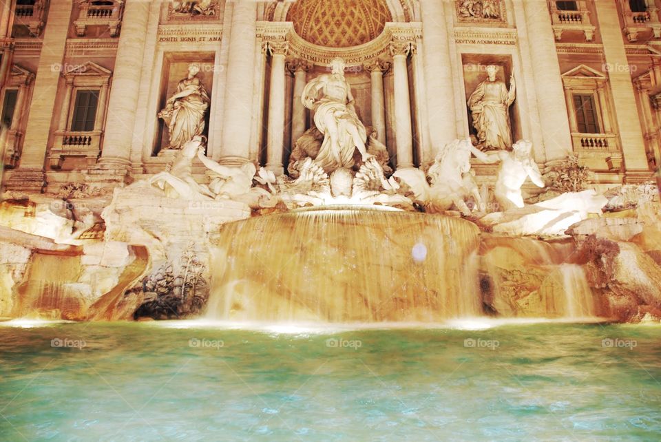 Trevi Fountain. The beautiful Trevi Fountain in Rome