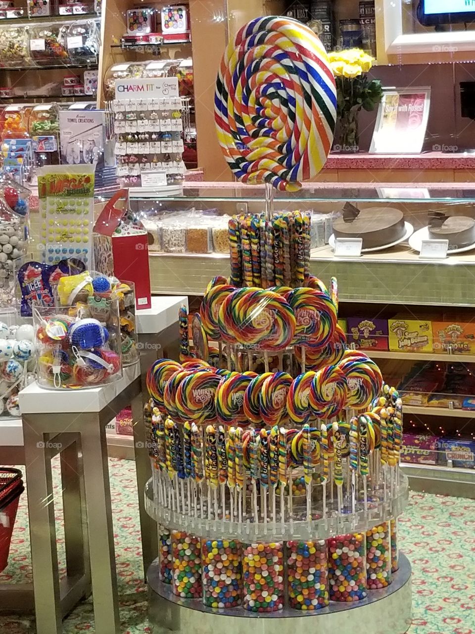 The candy store on the Carnival cruise ships sunshine