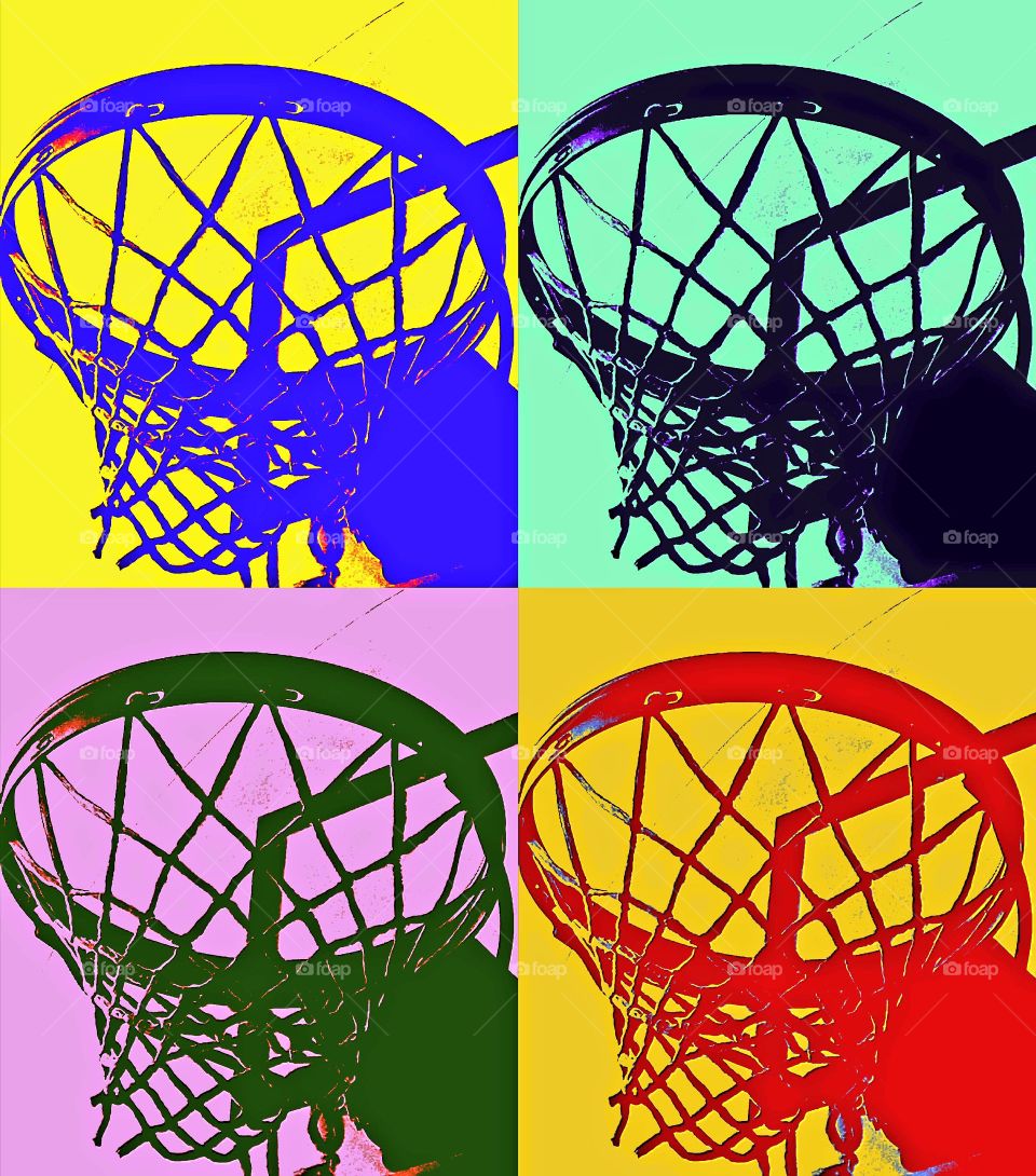 Basketball Hoops Pop Art Look
