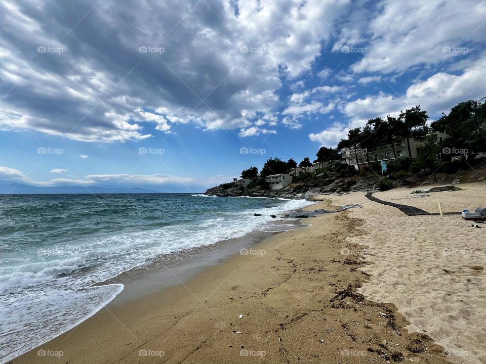 Beautiful view of beach in Greece 