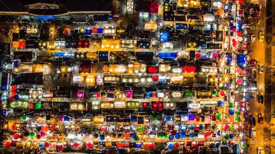 City, Urban, Downtown, Neon, Travel