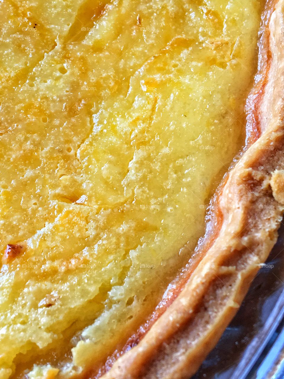 Lemon tart close up 