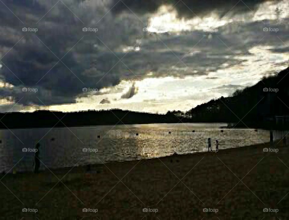 evening skies at the lake