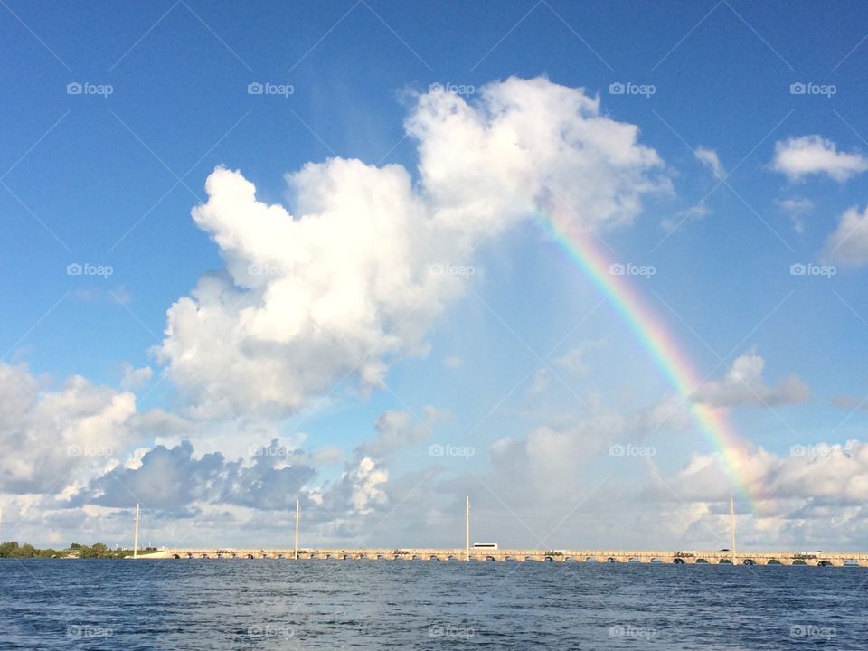 Rainbow on a sunny day in the Florida Keys