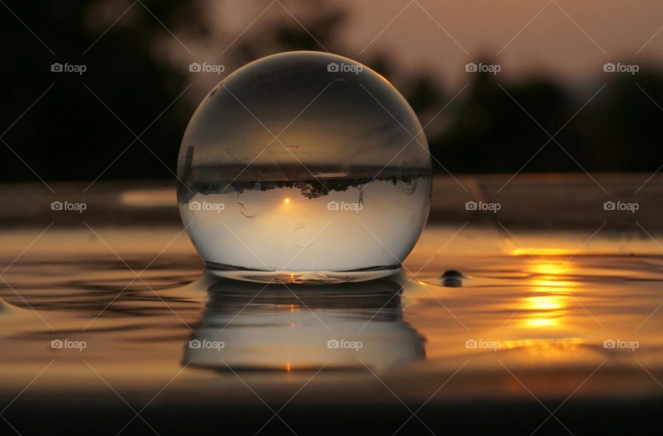 Capturing sunset colours with a crystal ball
