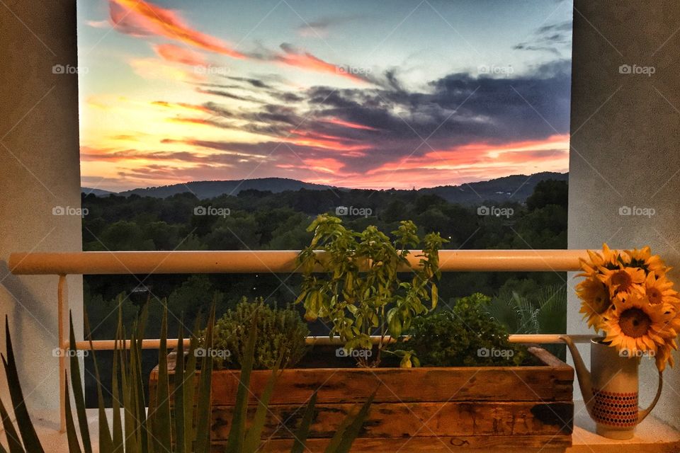 Sunset from the terrace