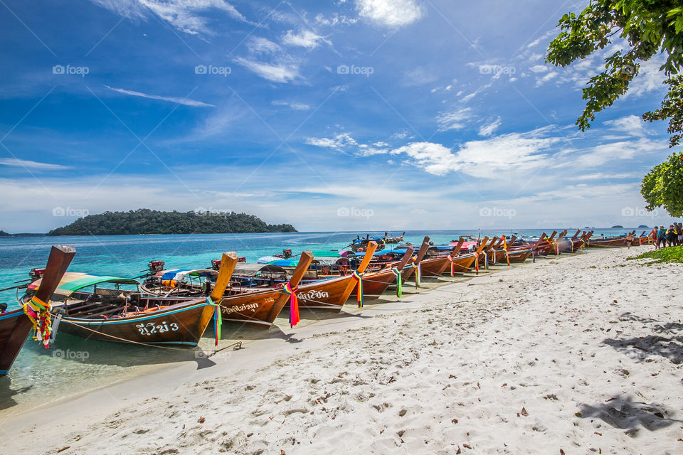 Boats at beach