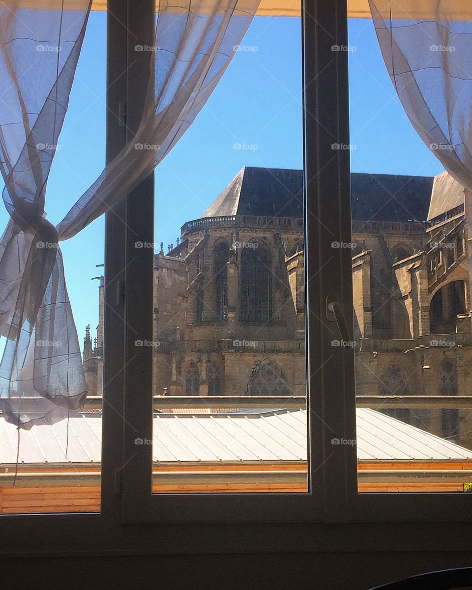View from the window to Sant Etienne Cathedral 