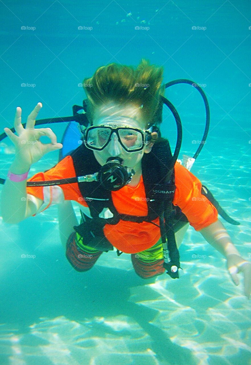 Scuba diving on vacation