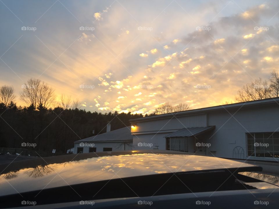 Warehouse car sky