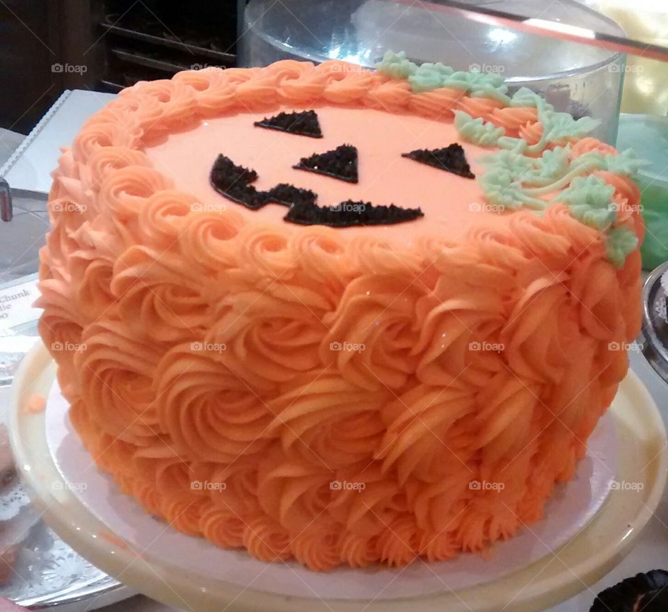Orange Pumpkin Cake. NYC bake shop