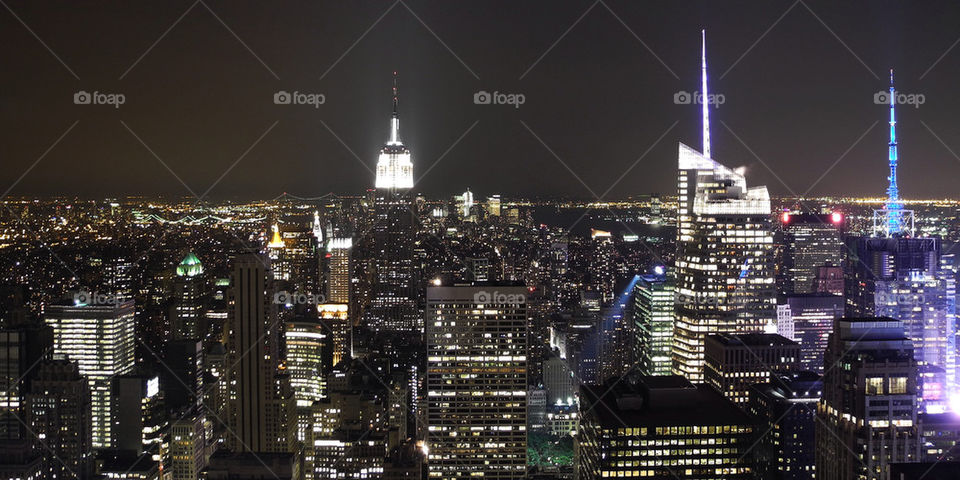 night skyline building lights by tim.horsfall