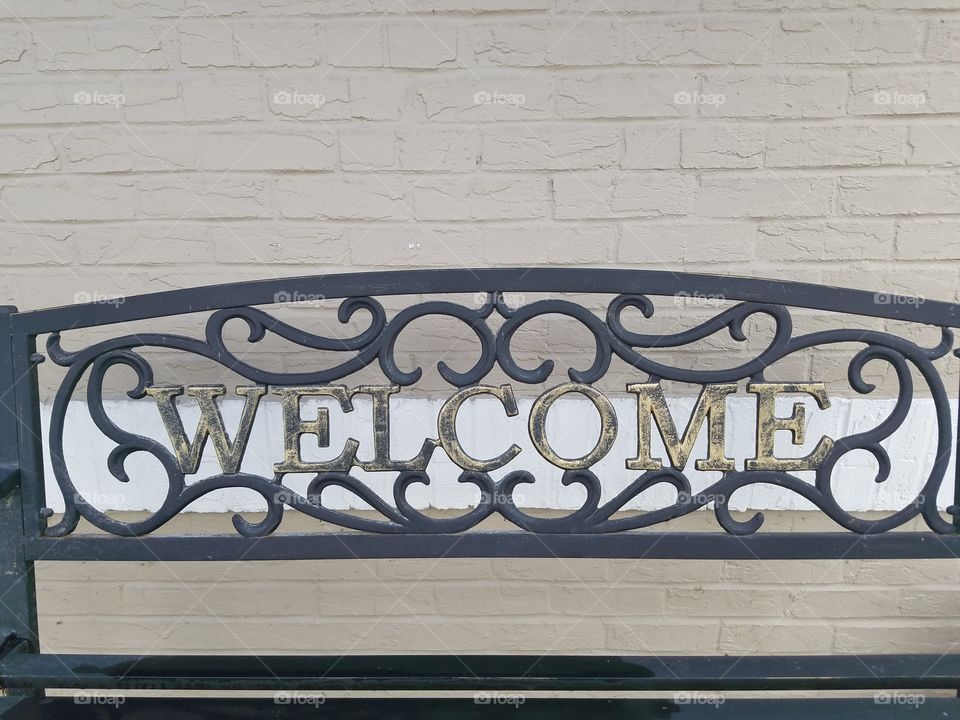 Welcome sign