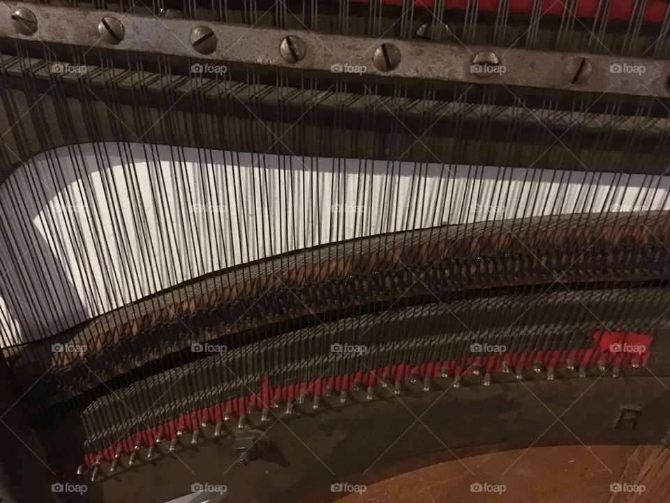 Inside of piano