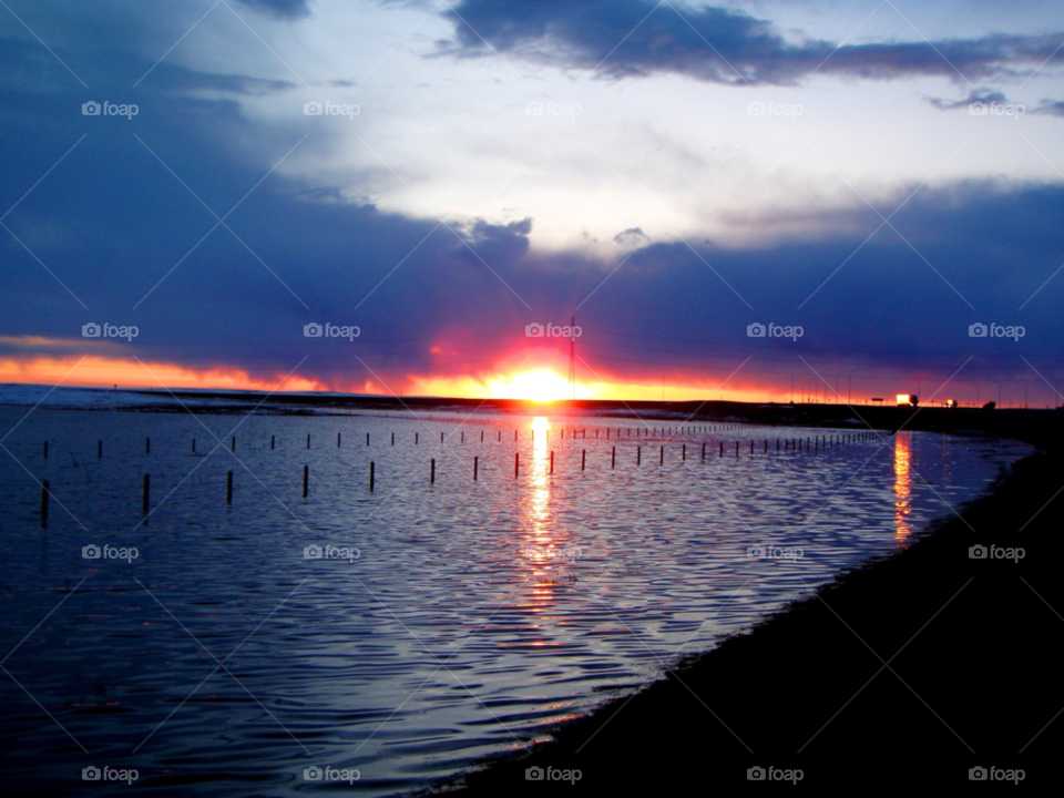 sunset water brooks alberta double sunset by lagacephotos