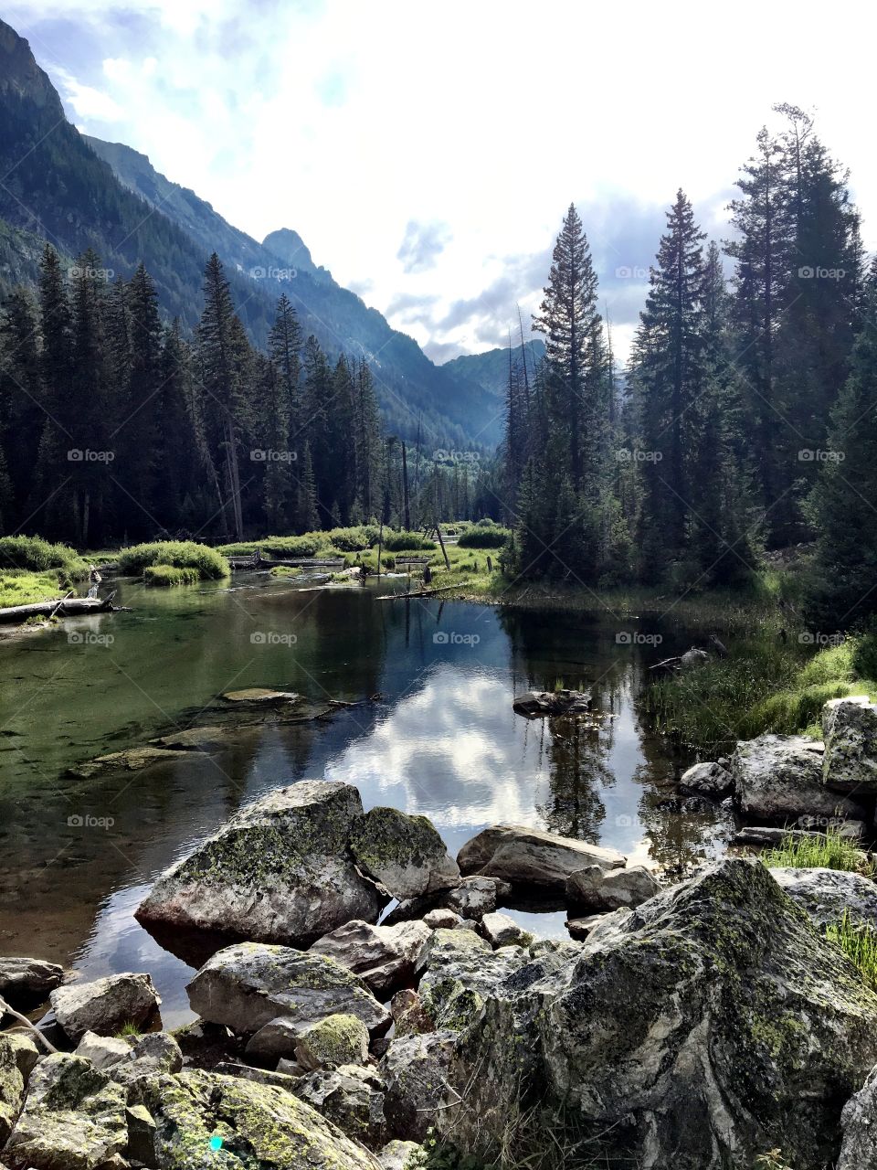 Water, No Person, Mountain, Landscape, Nature