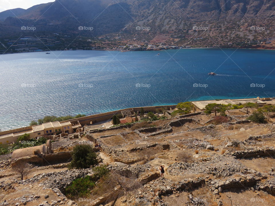 Sea strait and shore