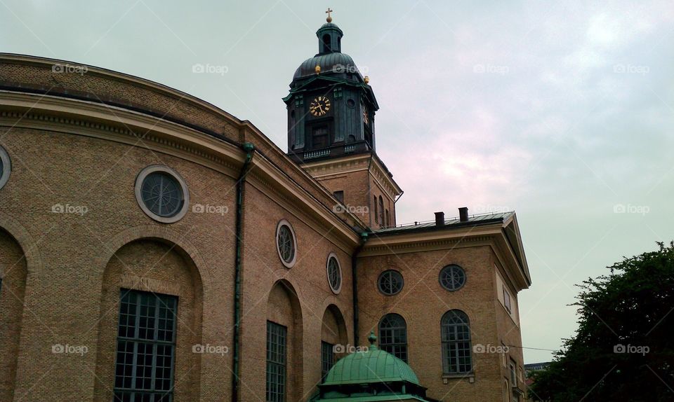 Church in Gothenburg Sweden that was being torn down for a parking garage.