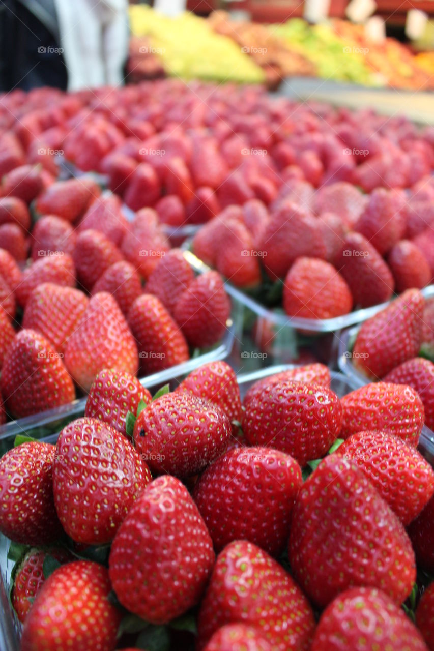 Strawberries in carton