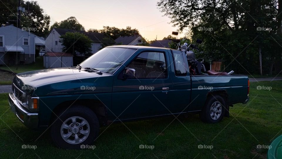 mini truck with bike