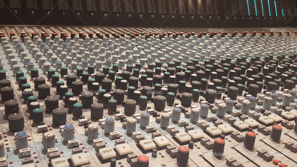 Mixing Board at Recording Studio