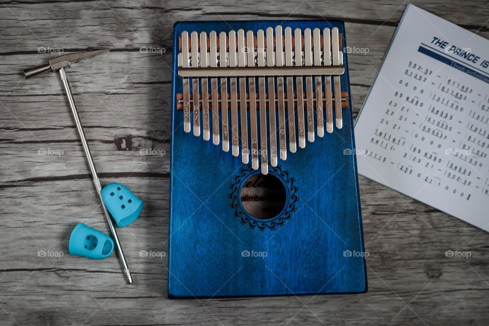 Beautiful blue kalimba