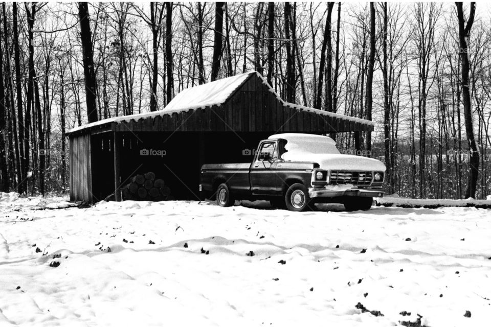 Old shed and truck