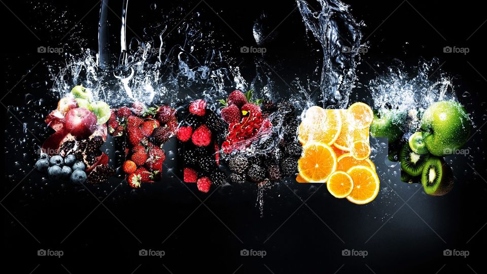Fruit, Food, Wet, H2 O, Drop