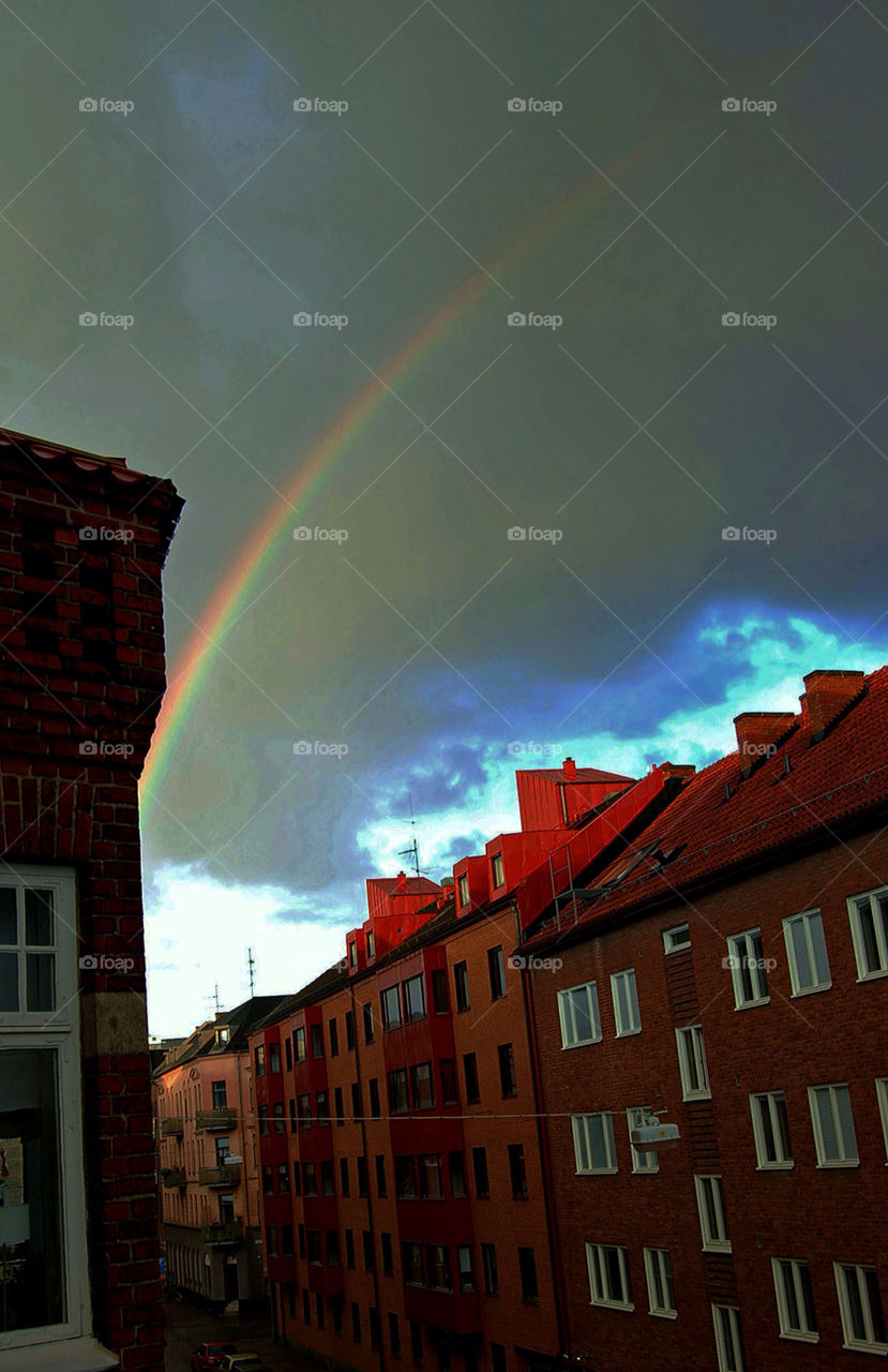 Regnbåge Slottsstaden Malmö Sweden