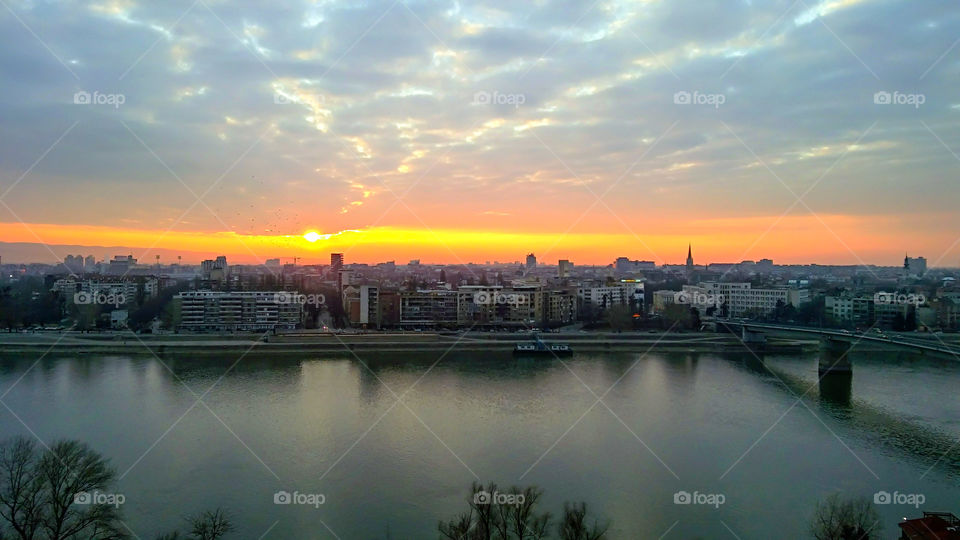 City sunset,Novi Sad,Serbia