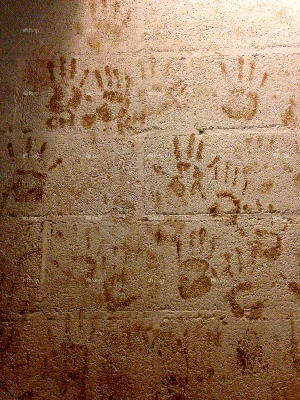 Clay handprints. 
