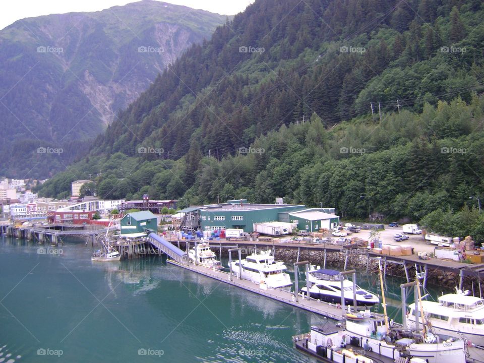 Telephoto View of Boatyard