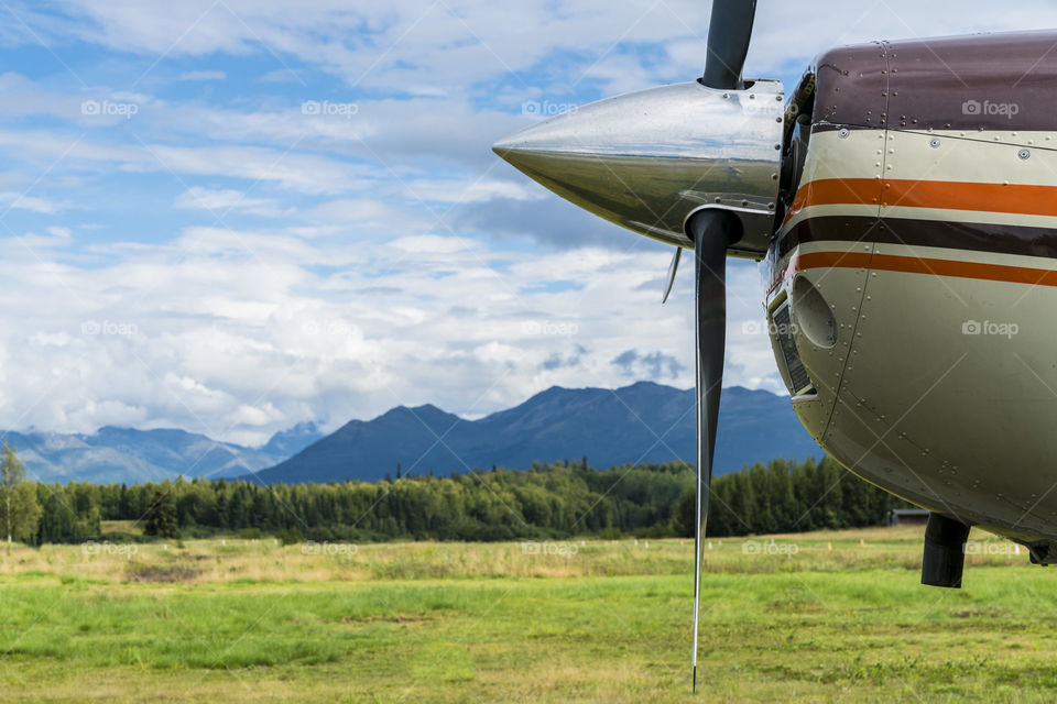 Cessna parking lot in Anchorage. 