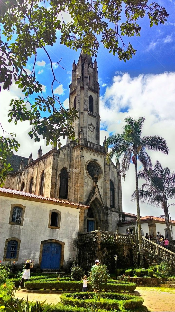 High angle view of church
